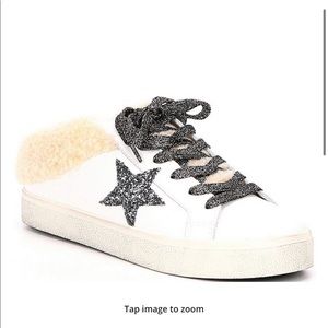 Steve Madden Polaris Leather Faux Fur Sneakers